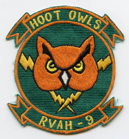 Late 1970s Reconnaissance Attack Squadron Nine - Heavy (RVAH-9) aka "Hoot Owls" Patch