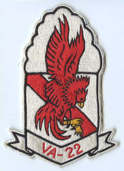 1970s-1980s USN VA-22 "Fighting Redcocks" Jacket Patch Made in Philippines