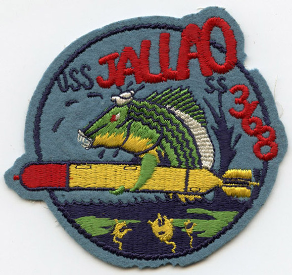 Rare Late WWII US Navy USS Jallao SS-368 Submarine Jacket Patch