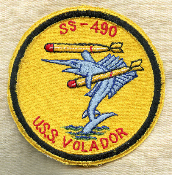 1960s Japanese-Made USS Volador SS-490 Submarine Jacket Patch