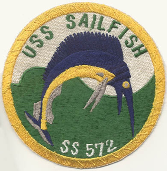 Minty 1960s USS Sailfish SS-572 Japanese-Made Patch