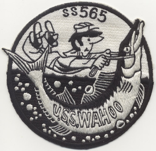 Circa 1973 Japanese-Made Submarine Patch for US Navy USS Wahoo SS-565