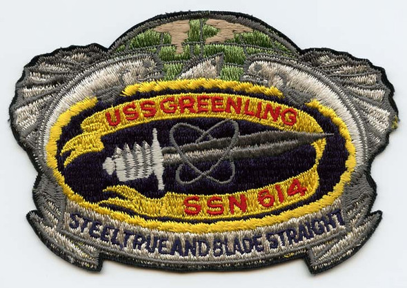 1980s USS Greenling (SSBN-614) Submarine Patch