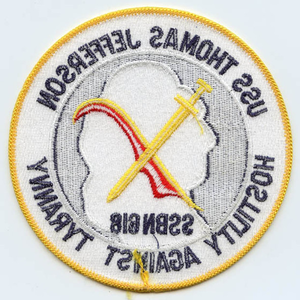 Ca 1985 USS Thomas Jefferson SSBN-618 Submarine Patch