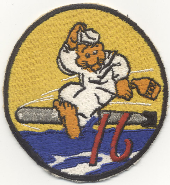 Very Rare WWII US Made US Navy MTB RON 16 Patrol Torpedo Jacket Patch