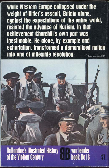 1972 "Churchill" War Leader Book No. 16 Ballantine's Illustrated History of the Violent Century