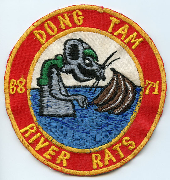 1971 United States Navy Dong Tam River Rats Brown Water Navy Novelty Pocket Patch