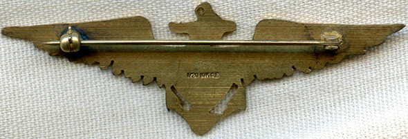 Ext. Rare & Stunning Early 1920's USN Pilot Wing with Starred Shield
