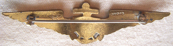 Scarce 1920s US Navy Pilot Wing by H&H in Oroid