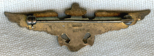 Beautiful WWII US Navy Shirt-Size Pilot Wing by Balfour