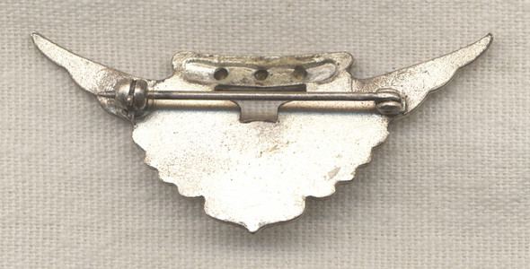 Unique Unmarked WWII US Navy Air Crew Wing in Sterling possibly by Blackinton