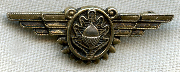 Scarce WWII USN Flight Surgeon Overseas Cap Size Wing Plated Sterling