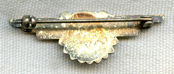 Scarce WWII USN Flight Surgeon Overseas Cap Size Wing Plated Sterling