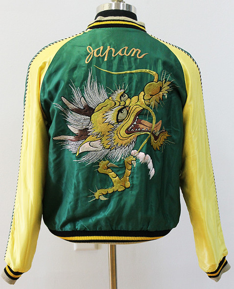 Cool Vintage Look Reversible Japan Jacket with Huge Dragon Head. Modern Made by Toyo Tailor in Japan