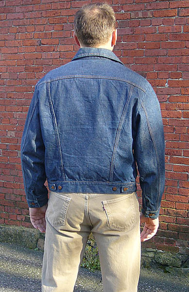 1960s or 70s Wrangler Denim Button Jacket in Size 46