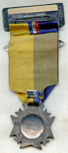 Wonderful 1926 7th Encampment New Jersey VFW Member Badge from Lakewood with Airship!