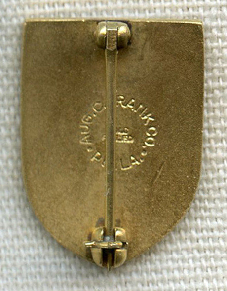 Beautiful 1930s Daughter of Union Veterans' 25 Year Membership Pin with Maker Mark