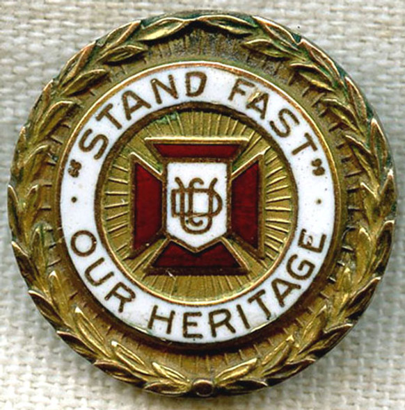 1944 United Daughters of the Confederacy (UDC) Jefferson Davis Historical Gold Medal Pin