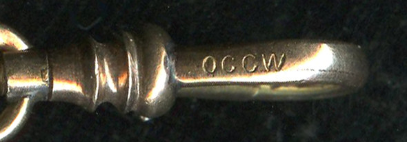 Nice 1890s Gold-Filled Watch Chain Marked OCCW