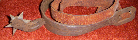 Great Early Hand-Forged Pair of Cowboy Spurs (1860s-1870s) Found in Texas