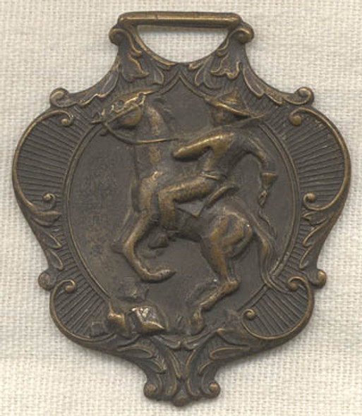 Ca. 1900 Cowboy on a Rearing Horse Watch Fob