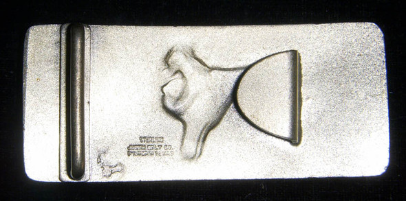 Sterling Silver 1940s Cowboy Bronco Belt Buckle Made in Texas