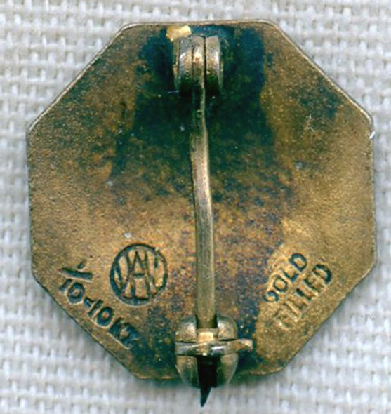 Beautiful & Rare 1920s Curtiss Aeroplane & Motor Co. 5 Years Service Pin Whitehead & Hoag