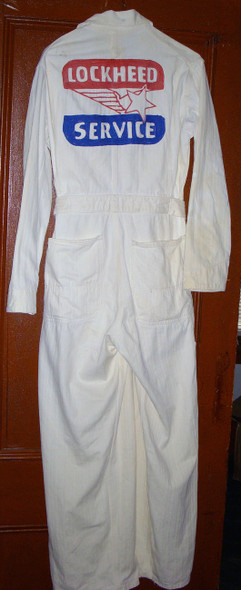 Wonderful WWII Lockheed Aircraft Worker Overalls with Huge Chainstitch Back Logo