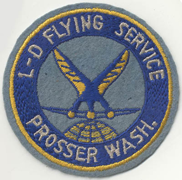 WWII L-D Flying Service Pilot Training Prosser, Washington Patch