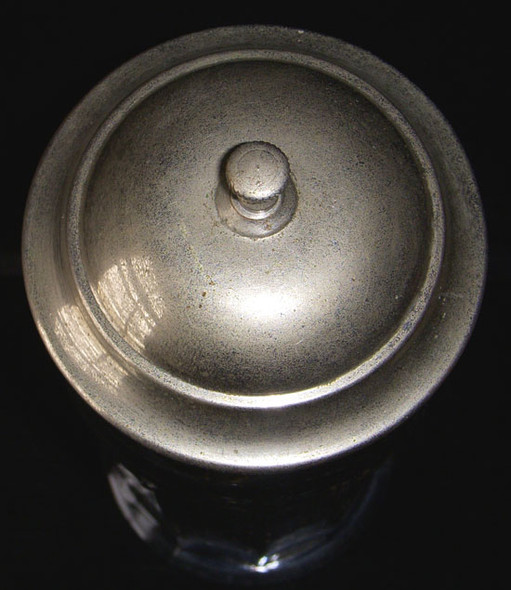 Beautiful Old Heavy Glass Straw Holder