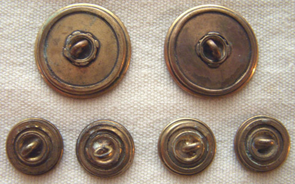 Set of 6 Circa 1920s-1930s Remington Peters Shotgun Shell Blazer Buttons