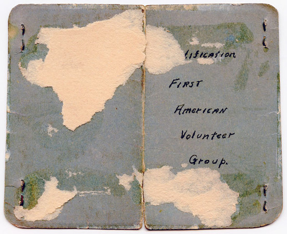 Extremely Rare AVG Flying Tiger Discharge & ID Booklet of Clerk Edwin Fobes