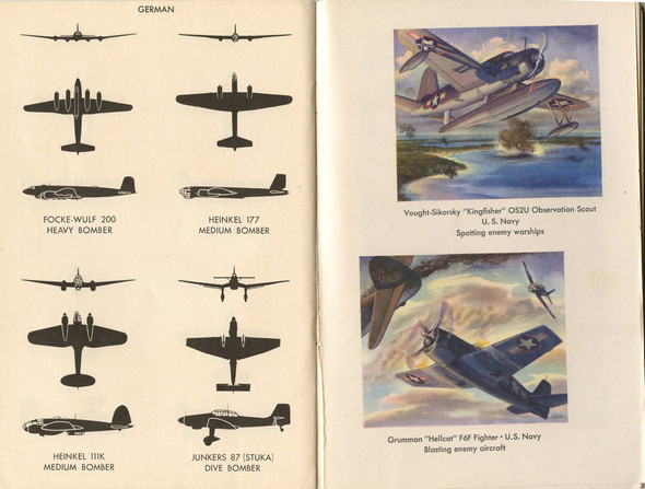 1943 "Know Your War Planes" Coca-Cola Publication US & Foreign Plane Silhouettes