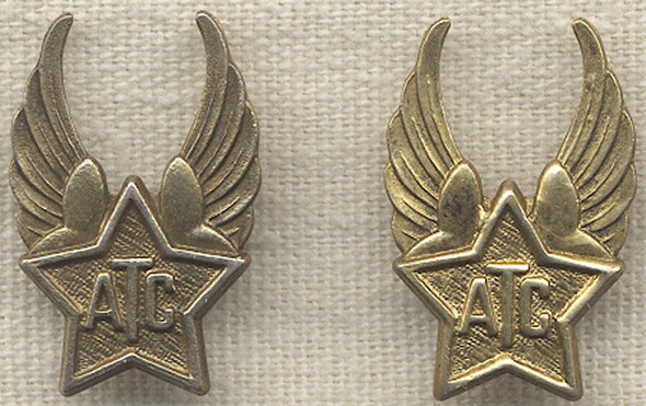 Exceedingly Rare WWII US Army Civilian ATC Flight Instructor Collar Insignia