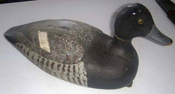 Old Hand-Carved Female Mallard Duck Decoy from Maine Estate