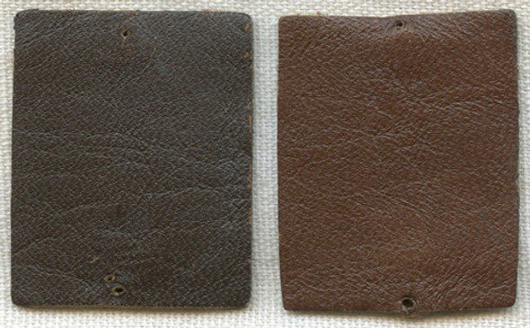 Scarce Pair WWII USAAF Captain's Rank Insignia in Leather for A-2 Jacket Wear