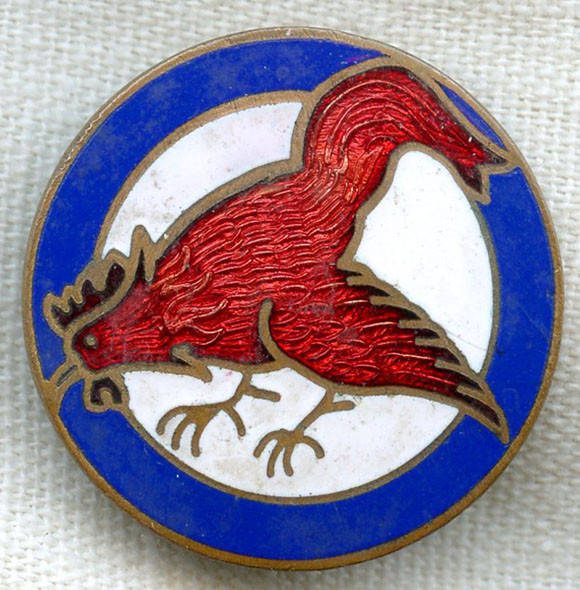 Uncommon Early WWII Die Type I "Rhode Island Red" DI for USAAF 152nd Observation Squadron