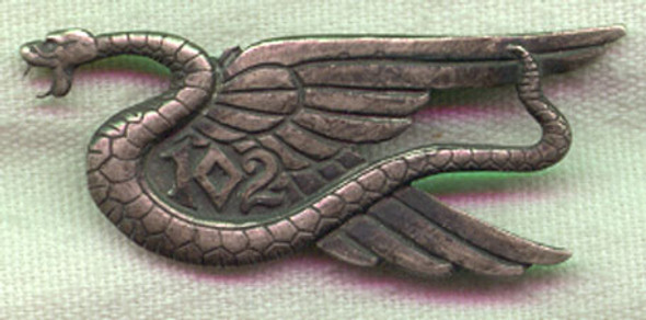 Circa 1920 102nd Observation Squadron Sterling DI/Aero Squadron Badge