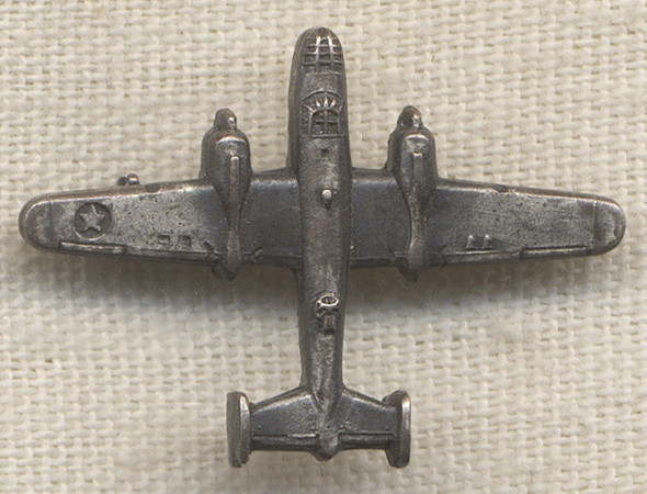 Scarce WWII Pilot Qualification Lapel Pin for Mitchell B-25 Bomber in Sterling Silver