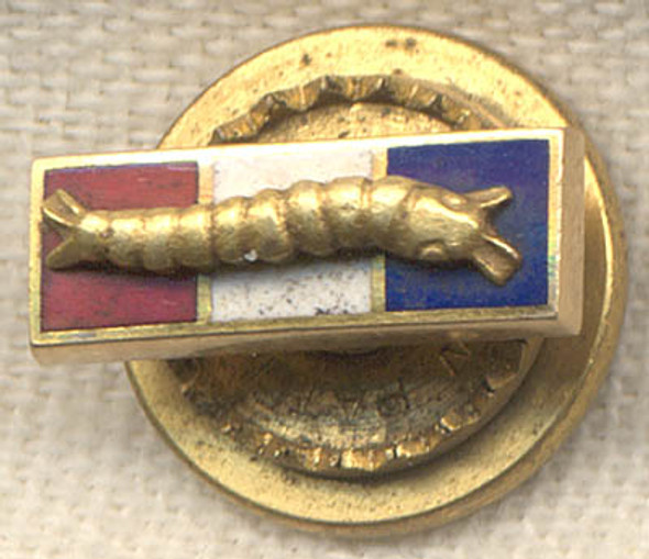 Rare WWII USAAF Awarded Pioneer Parachute Co. 14K Caterpillar Club Pin Named