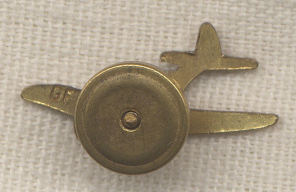 Gold-Filled WWII North American Aviation AT-6 "Texan" Trainer Pilot Qualification Lapel Pin