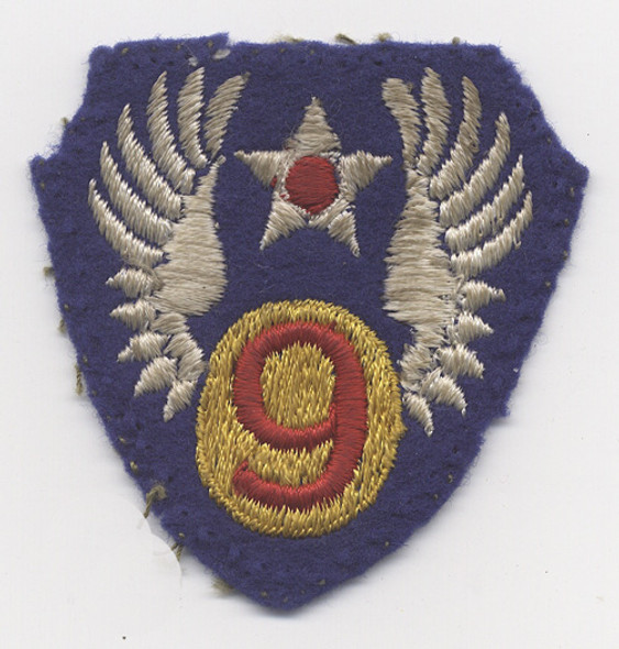 WWII English-Made United States 9th Air Force Shoulder Patch
