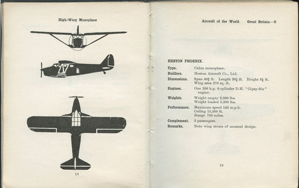 1st Ed. 1930s "Aircraft of the World Recognition Book" Silhouettes and Color Tail Markings from UK
