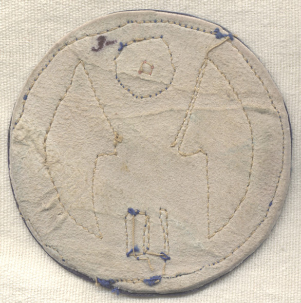 Rare WWII CBI Made 10th American Air Force Leather Multi-piece Shoulder Patch