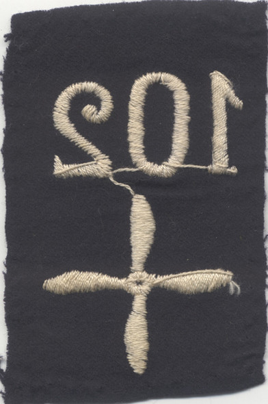 Scarce WWI USAS 102nd Aero Squadron Enlisted Man Shoulder Patch
