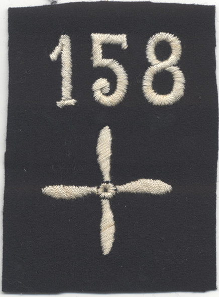 Scarce WWI USAS 158th Aero Squadron Enlisted Man Shoulder Patch