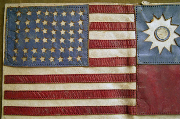 WWII CBI-Made USAAF Blood Chit Multi-Piece Leather w/ Possible Maker Mark <p> NOT AVAILABLE