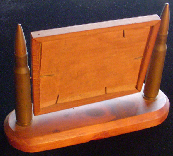 Early War Bomber Crew Photo in "Trench Art" Frame <p> NO LONGER AVAILABLE