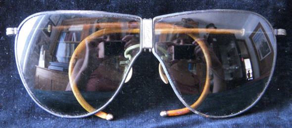 Extremely Rare 1930s US Air Corps Marked Flight Sunglasses Named in Case
