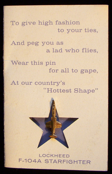 F-104A Starfighter Pin in Card <p> NO LONGER AVAILABLE